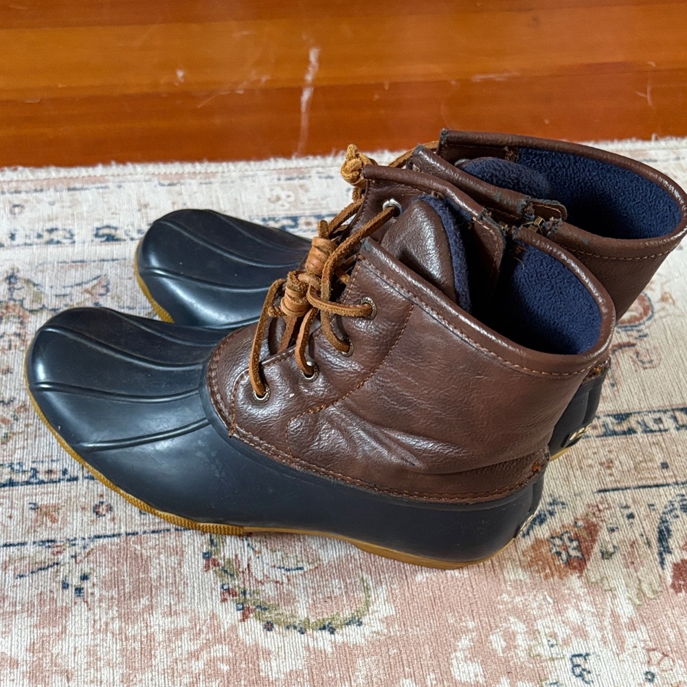 Sperry Brown and Black Boots